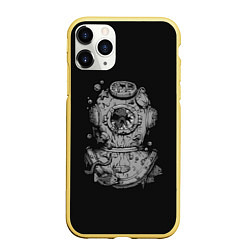 Чехол iPhone 11 Pro матовый Sea Devil, цвет: 3D-желтый