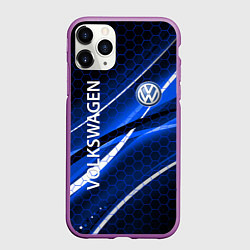 Чехол iPhone 11 Pro матовый VOLKSWAGEN LOGO SPORT, цвет: 3D-фиолетовый