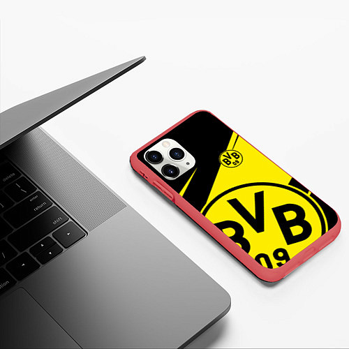 Чехол iPhone 11 Pro матовый BORUSSIA BVB 09 LOGO / 3D-Красный – фото 3