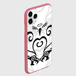 Чехол iPhone 11 Pro матовый WALHALLA TEAM DRAKEN TATTOO, цвет: 3D-малиновый — фото 2