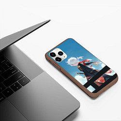 Чехол iPhone 11 Pro матовый КАДЗУХА НА ФОНЕ НЕБА, цвет: 3D-коричневый — фото 2