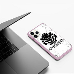Чехол iPhone 11 Pro матовый OVERLORD паттерн, цвет: 3D-розовый — фото 2