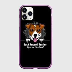 Чехол iPhone 11 Pro матовый Джек-Рассел-Терьер Jack Russell Terrier, цвет: 3D-фиолетовый