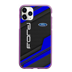 Чехол iPhone 11 Pro матовый Ford Форд авто, цвет: 3D-фиолетовый