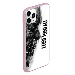 Чехол iPhone 11 Pro матовый DYING LIGHT BLACK & WHITE ZOMBIE FACE, цвет: 3D-розовый — фото 2