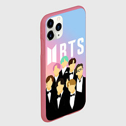 Чехол iPhone 11 Pro матовый BTS БТС ART УЧАСТНИКИ, цвет: 3D-малиновый — фото 2