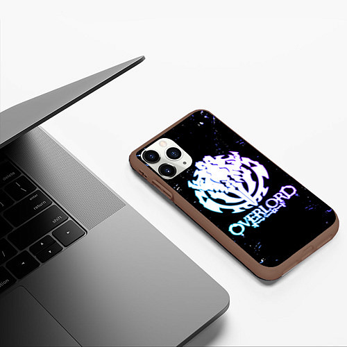 Чехол iPhone 11 Pro матовый OVERLORD оверлорд neon НЕОН / 3D-Коричневый – фото 3