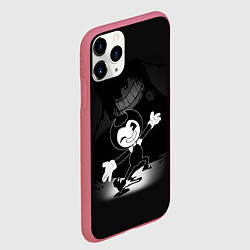 Чехол iPhone 11 Pro матовый BENDY - БЕНДИ ИГРА, цвет: 3D-малиновый — фото 2