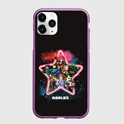Чехол iPhone 11 Pro матовый Roblox 1, цвет: 3D-фиолетовый