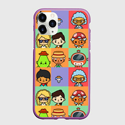 Чехол iPhone 11 Pro матовый TOCA BOCA WORLD HERO, цвет: 3D-фиолетовый