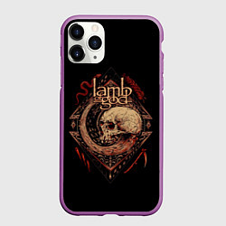 Чехол iPhone 11 Pro матовый LOG Skull, цвет: 3D-фиолетовый