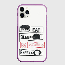 Чехол iPhone 11 Pro матовый Roblox repeat, цвет: 3D-фиолетовый