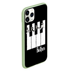 Чехол iPhone 11 Pro матовый THE BEATLES ЗНАМЕНИТАЯ КАРТИНКА, цвет: 3D-салатовый — фото 2