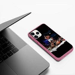 Чехол iPhone 11 Pro матовый Великий Мухаммед Али в цвете, цвет: 3D-малиновый — фото 2