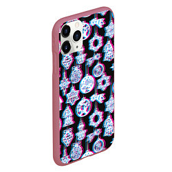 Чехол iPhone 11 Pro матовый Новогодний глюк, цвет: 3D-малиновый — фото 2