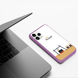 Чехол iPhone 11 Pro матовый ПАЙМОН И ХИЛИЧУРЛЫ, цвет: 3D-фиолетовый — фото 2