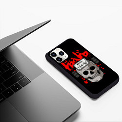 Чехол iPhone 11 Pro матовый Дорохедоро - маска Эбису, цвет: 3D-черный — фото 2