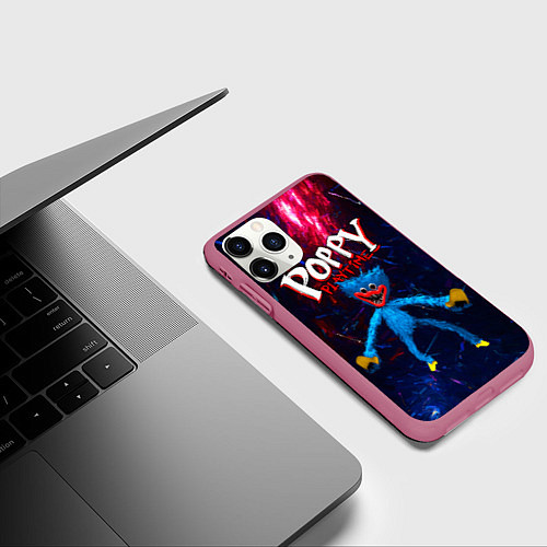 Чехол iPhone 11 Pro матовый Poppy Playtime / 3D-Малиновый – фото 3