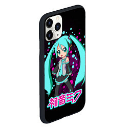 Чехол iPhone 11 Pro матовый Мику Хацунэ, Hatsune Miku, цвет: 3D-черный — фото 2