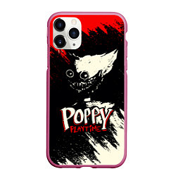 Чехол iPhone 11 Pro матовый Poppy Playtime: Red & Black, цвет: 3D-малиновый