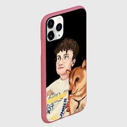 Чехол iPhone 11 Pro матовый Бульвар Депо с пёсиком, цвет: 3D-малиновый — фото 2
