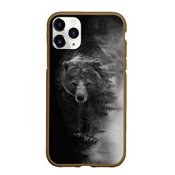 Чехол iPhone 11 Pro матовый EVIL BEAR, цвет: 3D-коричневый