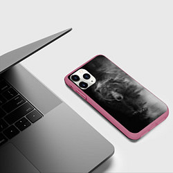 Чехол iPhone 11 Pro матовый EVIL BEAR, цвет: 3D-малиновый — фото 2