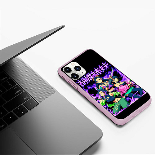 Чехол iPhone 11 Pro матовый Шинобу Канаэ кочо столп бабочки клинок / 3D-Розовый – фото 3