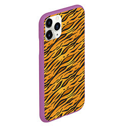 Чехол iPhone 11 Pro матовый Тигровый Окрас Tiger, цвет: 3D-фиолетовый — фото 2