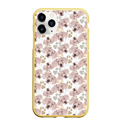 Чехол iPhone 11 Pro матовый Собака Веймаранер, цвет: 3D-желтый