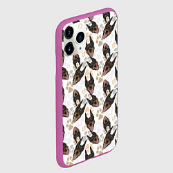 Чехол iPhone 11 Pro матовый Доберман Doberman, цвет: 3D-фиолетовый — фото 2