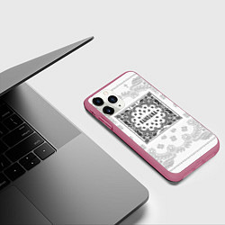 Чехол iPhone 11 Pro матовый Big Baby Tape x Kizaru BANDANA Бандана Кизару Тейп, цвет: 3D-малиновый — фото 2