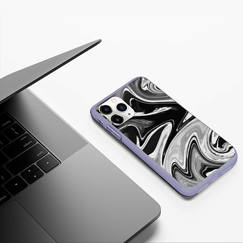 Чехол iPhone 11 Pro матовый Abstraction vanguard / 3D-Светло-сиреневый – фото 3