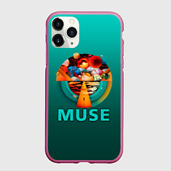 Чехол iPhone 11 Pro матовый The Resistance - Muse, цвет: 3D-малиновый
