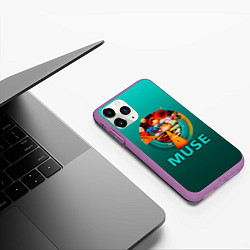 Чехол iPhone 11 Pro матовый The Resistance - Muse, цвет: 3D-фиолетовый — фото 2