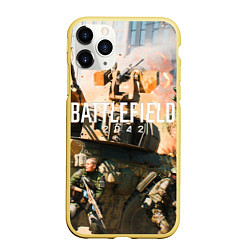 Чехол iPhone 11 Pro матовый Battlefield 2042 - отряд, цвет: 3D-желтый