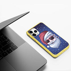 Чехол iPhone 11 Pro матовый САНТА ХИПСТЕР SANTA HIPSTER, цвет: 3D-желтый — фото 2