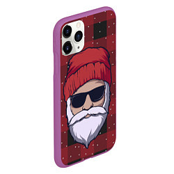 Чехол iPhone 11 Pro матовый SANTA HIPSTER САНТА ХИПСТЕР, цвет: 3D-фиолетовый — фото 2