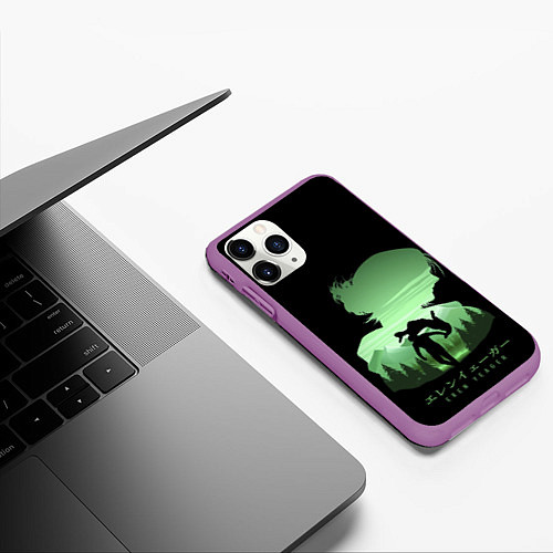 Чехол iPhone 11 Pro матовый Атака титанов 4 Эрен / 3D-Фиолетовый – фото 3