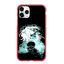 Чехол iPhone 11 Pro матовый Атака титанов Эрен Атакующий титан, цвет: 3D-красный