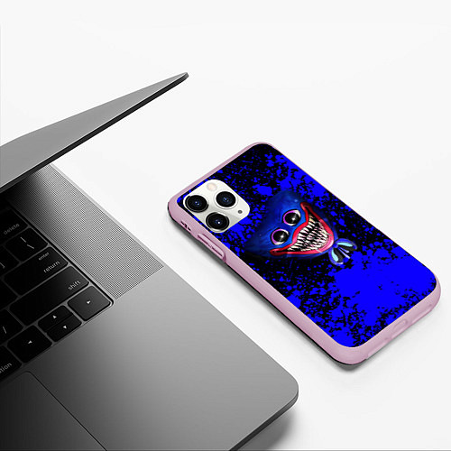 Чехол iPhone 11 Pro матовый Huggy Wuggy: Blue Rage / 3D-Розовый – фото 3