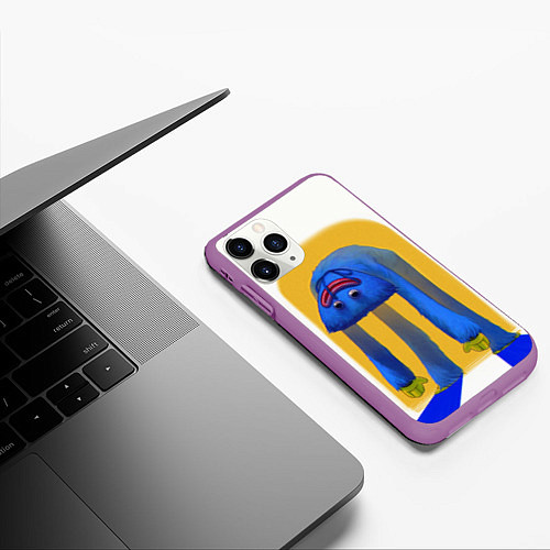 Чехол iPhone 11 Pro матовый Poppy Playtime: Huggy Wuggy / 3D-Фиолетовый – фото 3