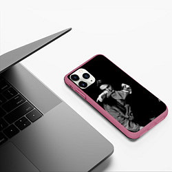 Чехол iPhone 11 Pro матовый Wild Bones, цвет: 3D-малиновый — фото 2