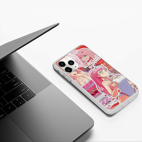 Чехол iPhone 11 Pro матовый Zero Two Neit / 3D-Белый – фото 3