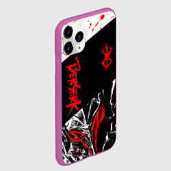 Чехол iPhone 11 Pro матовый Берсерк черная маска с логотипом, цвет: 3D-фиолетовый — фото 2