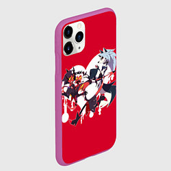 Чехол iPhone 11 Pro матовый Адский босс Helluva Boss, цвет: 3D-фиолетовый — фото 2