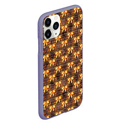 Чехол iPhone 11 Pro матовый Бантики паттерн, цвет: 3D-серый — фото 2