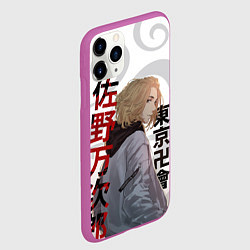 Чехол iPhone 11 Pro матовый TOKYO REVENGERS MICKEY МАЙКИ ДРАКЕН ТАТУ, цвет: 3D-фиолетовый — фото 2