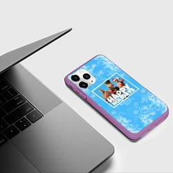 Чехол iPhone 11 Pro матовый Happy holidays Fortnite, цвет: 3D-фиолетовый — фото 2