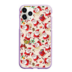 Чехол iPhone 11 Pro матовый Дед Мороз!, цвет: 3D-сиреневый